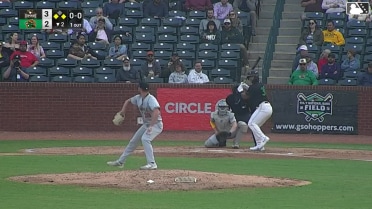 Axiel Plaz grounds into a double play, third baseman Cody Miller to second baseman Dixon Williams to first baseman Mason Guerra. Lonnie White Jr. out at 2nd. Axiel Plaz out at 1st.