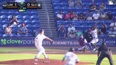 Jesus Pinto singles on a ground ball to left fielder Jack Toomey. Angel De Los Santos scores.