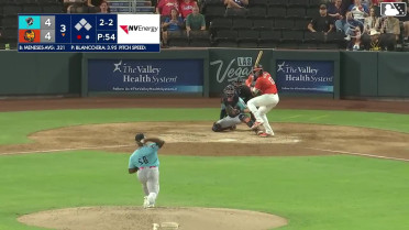 Joey Meneses homers (16) on a fly ball to right center field.