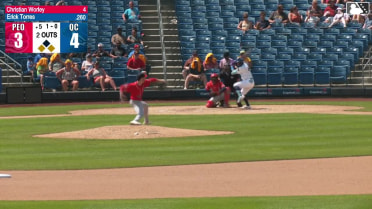 Christian Worley In play, no out to Erick Torres