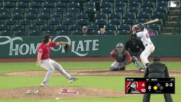 Jose Meza singles on a ground ball to third baseman Josh Kross. Nico Perez scores.