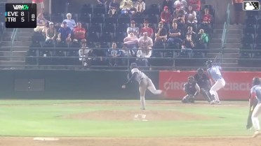 Ryland Zaborowski singles on a ground ball to center fielder Korbyn Dickerson. Kevyn Castillo scores.