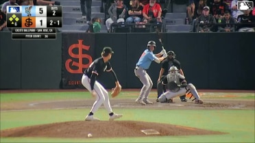 Dustin Crenshaw singles on a line drive to left fielder Damian Bravo. Aiden Taurek scores. Cesar Quintas scores. Connor Dykstra to 2nd.