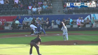 Manuel Pena singles on a line drive to right fielder Zyhir Hope. Danny Serretti scores.