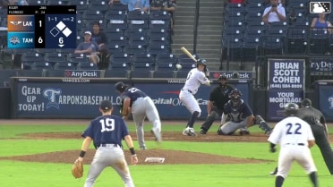 Dax Kilby doubles (2) on a sharp fly ball to center fielder Nick Dumesnil. Luis Escudero scores. Ediel Rivera scores.