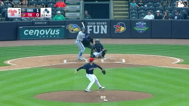 Drew Waters triples (2) on a sharp line drive to right fielder Wenceel Pérez. Abraham Toro scores. Brett Squires scores.