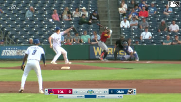 Jace Jung homers (5) on a fly ball to left field.