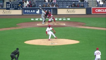 Jackson Cluff homers (3) on a fly ball to right field. Vidal Bruján scores. Cristian Pache scores.
