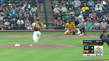Welbyn Francisca singles on a sharp line drive to right fielder Jake Cunningham. Tommy Hawke scores.