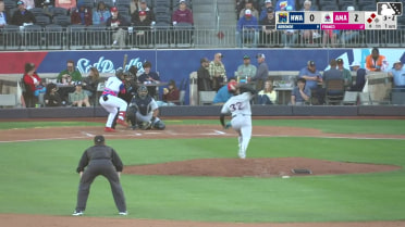 Junior Franco out on a sacrifice fly to left fielder Spencer Nivens. Druw Jones scores.