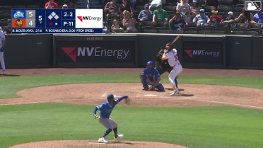 Henry Bolte homers (1) on a fly ball to right center field.