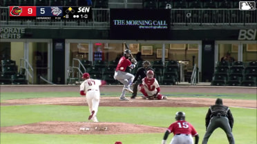 Robert Hassell III doubles (1) on a fly ball to left fielder Felix Reyes. Abimelec Ortiz scores.