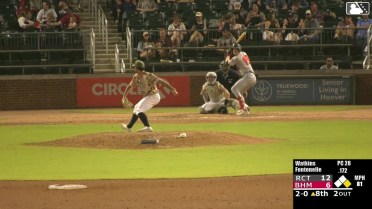 Cole Fontenelle doubles (2) on a line drive to left fielder Jacob Burke. Nick Rodriguez scores.