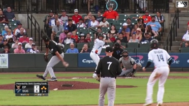 Trenton Brooks out on a sacrifice fly to center fielder Carlos Rodríguez. Riley Unroe scores. Cavan Biggio to 3rd. Shay Whitcomb to 2nd.