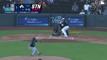 Joey Meneses out on a sacrifice fly to center fielder Victor Labrada. Cade Marlowe scores.
