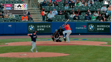 Hayden Senger homers (3) on a fly ball to left center field.