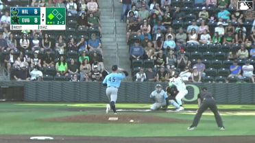 Lisbel Diaz doubles (6) on a line drive to left fielder Brady Counsell. Walker Martin scores.