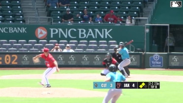Cade Gibson In play, run(s) to Ryan Galanie