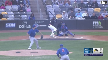 Emmanuel Rodriguez out on a sacrifice fly to center fielder Kevin Alcántara. Walker Jenkins scores.
