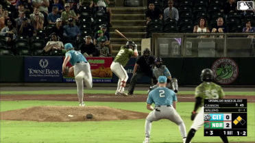 Creed Willems out on a sacrifice fly to center fielder Dru Baker. Payton Eeles scores. Christian Franklin to 3rd.