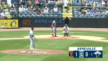 Eric Hartman homers (11) on a fly ball to right field.
