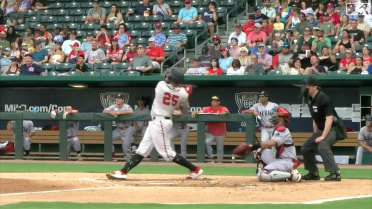 Austin Allen connects on a 455-foot homer to center