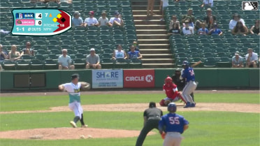 D'Andre Smith out on a sacrifice fly to right fielder Devin Saltiban. Sam Biller scores. Mitch Voit scores. Throwing error by catcher Luis Caicuto.