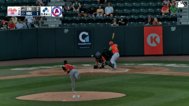 Kervin Pichardo singles on a line drive to center fielder Brett Callahan. Leandro Pineda scores.