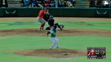 Wilder Dalis doubles (8) on a line drive to left fielder Qrey Lott. Yeiker Reyes scores. Cameron Nelson scores.