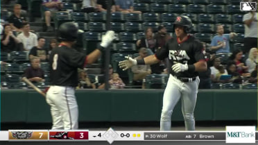 Vaun Brown skies a solo home run to left-center