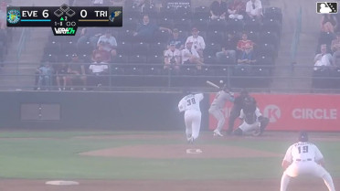 Carlos Jimenez homers (19) on a fly ball to right center field.