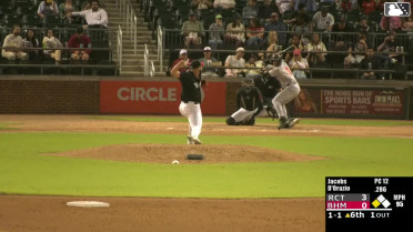 J.J. D'Orazio out on a sacrifice fly to left fielder Drake Logan. Matthew Lugo scores.