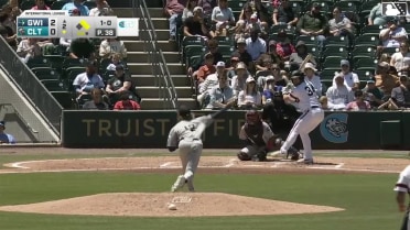 Josh Breaux doubles (1) on a sharp line drive to left fielder Luke Williams. Korey Lee scores. Mario Camilletti scores.