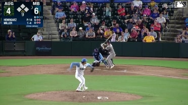 Cody Miller homers (2) on a line drive to left field.