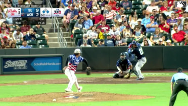 Frank Rodriguez out on a sacrifice fly to center fielder Garrett Spain. Zyhir Hope scores.