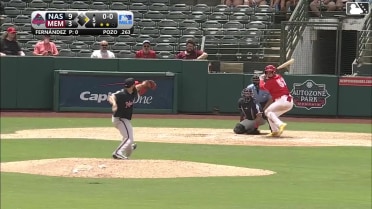 Yohel Pozo homers (1) on a fly ball to left field. Joshua Báez scores.