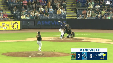 Alejandro Nunez doubles (6) on a line drive to center fielder Edward Florentino. Nehomar Ochoa Jr. scores.