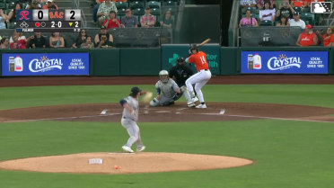 Adrián Sugastey homers (3) on a line drive to left field.