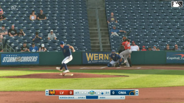 Joshua Kuroda-Grauer doubles (9) on a sharp fly ball to center fielder Kameron Misner. Jacob Wilson scores.