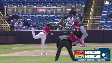 Rosman Verdugo singles on a ground ball to pitcher Michael Kennedy. Dylan Grego scores.