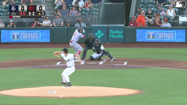 Aaron Zavala homers (7) on a fly ball to center field.