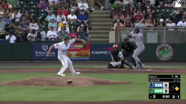 Will Simpson homers (1) on a fly ball to left field. Blake Sabol scores.
