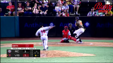 Nathan Hall homers (2) on a fly ball to center field.