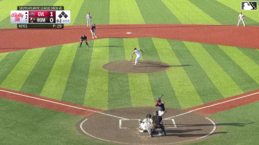 Yophery Rodriguez out on a sacrifice fly to center fielder Eric Hartman. Jack Winnay scores. Mason White to 3rd.
