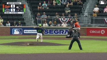 Braylin Tavera singles on a sharp ground ball to third baseman Gleider Figuereo. RJ Austin scores.