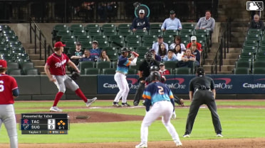 Riley Unroe singles on a ground ball to shortstop Colt Emerson. CJ Alexander scores. Jax Biggers to 3rd. Kellen Strahm to 2nd.