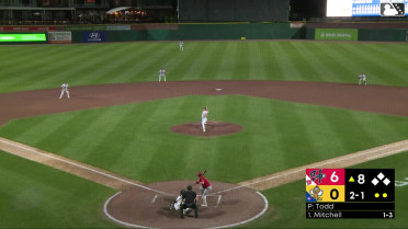 Nick Mitchell homers (6) on a fly ball to right field.