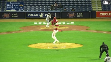 Dayan Frias singles on a line drive to center fielder Nate Eaton. Kody Huff scores. Cooper Ingle to 3rd. Milan Tolentino to 2nd.