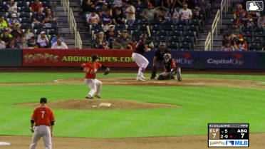 Kyle McCann homers (2) on a fly ball to left field.