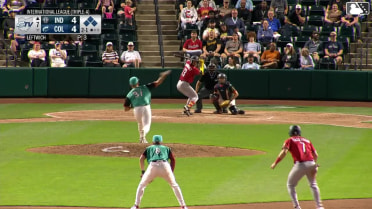 Endy Rodríguez out on a sacrifice fly to left fielder Stuart Fairchild. Dominic Fletcher scores.